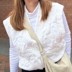 Zara Quilted Button Front Vest Size XS Small